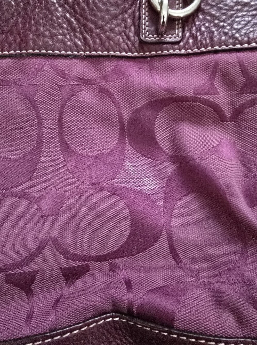 Coach Penelope Magenta Shoulder Signature Canvas Tote Bag 14422 - Picture 12 of 12